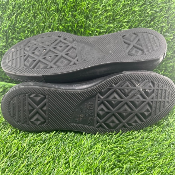 Converse Chuck Taylor All Star Leather High Top Sneakers Black Mens 7.5 Womens 9 - Picture 6 of 12